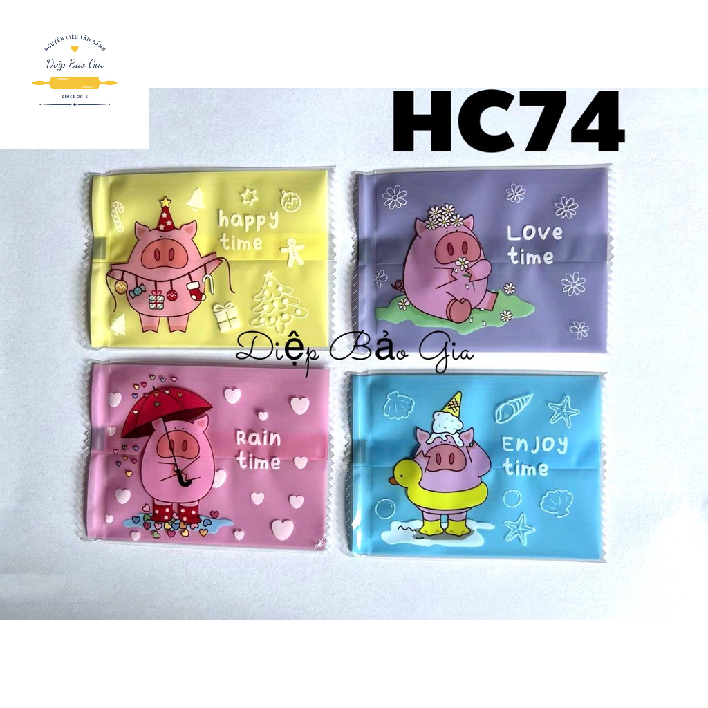 Túi đựng bánh/ trà hoa Lợn HC74 (100c)