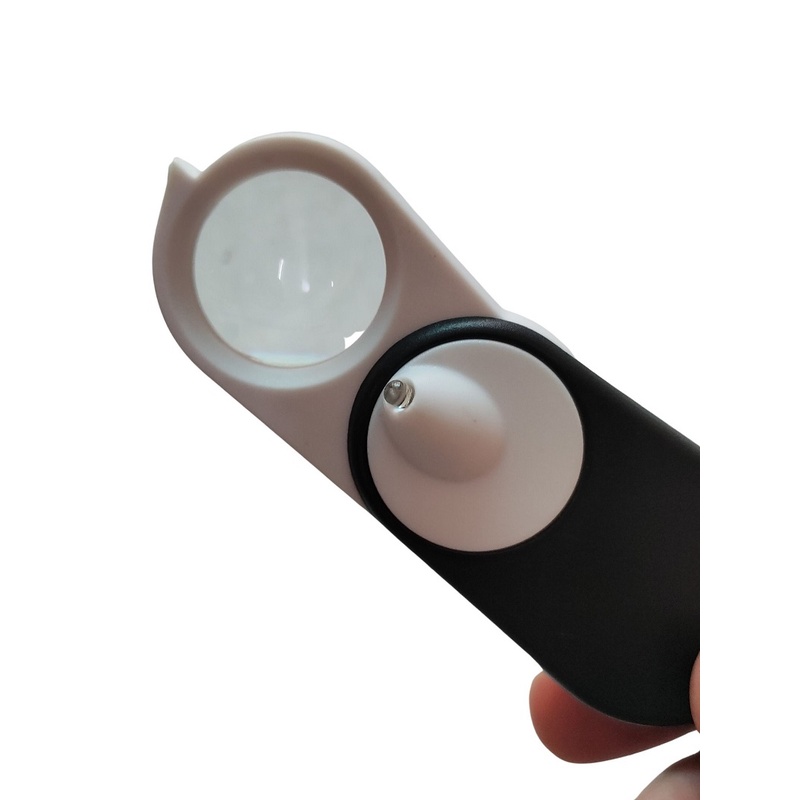 Móc khóa kính lúp có đèn Led chiếu sáng tiện dụng