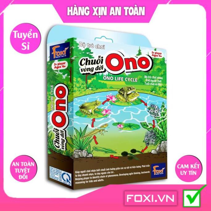 Flashcard-Chuỗi Ono vòng đời Ếch Bướm Foxi-thẻ glenndoman và boardgame thông minh-siêu rẻ-Giúpbé phát triển tư duy logic