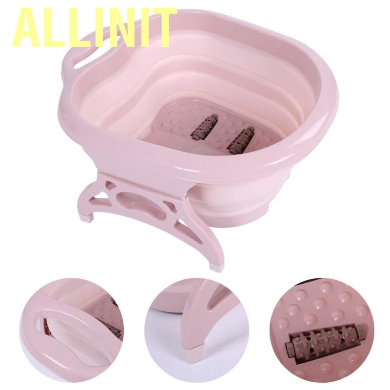Allinit Foldable Portable Foot Bucket Spa Lightweight Space-saving Bath Tool