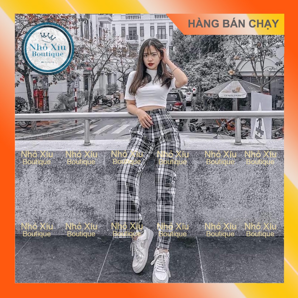 Quần Kẻ Caro ĐEN Ống Rộng [HÀNG BÁN CHẠY] | BigBuy360 - bigbuy360.vn