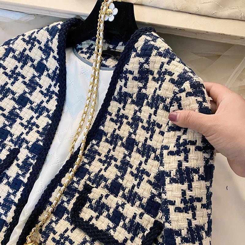 Áo Khoác Dạ Tweed Kẻ QCCC ( Kèm Ảnh Shop )