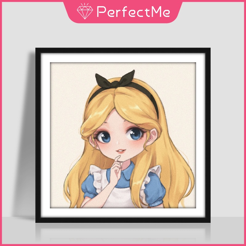Tranh Đính Đá 5D Tự Làm 30x30cm Hình Công Chúa Disney Trang Trí Nhà Cửa