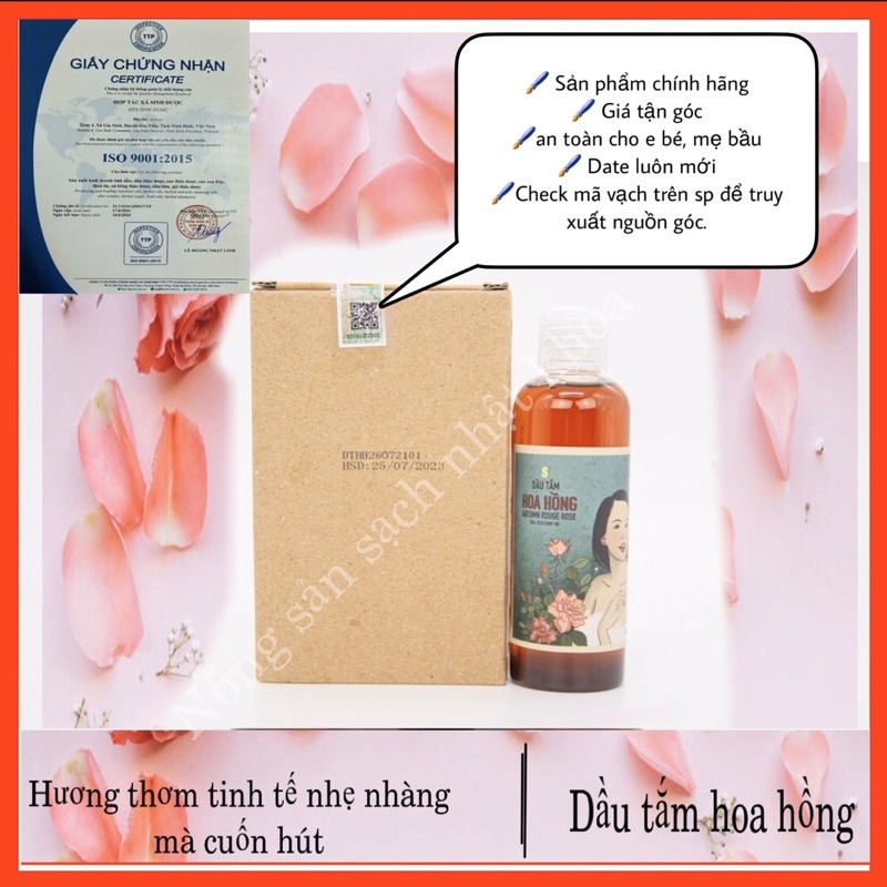 Dầu tắm, sữa tắm hoa hồng sinh dược, .