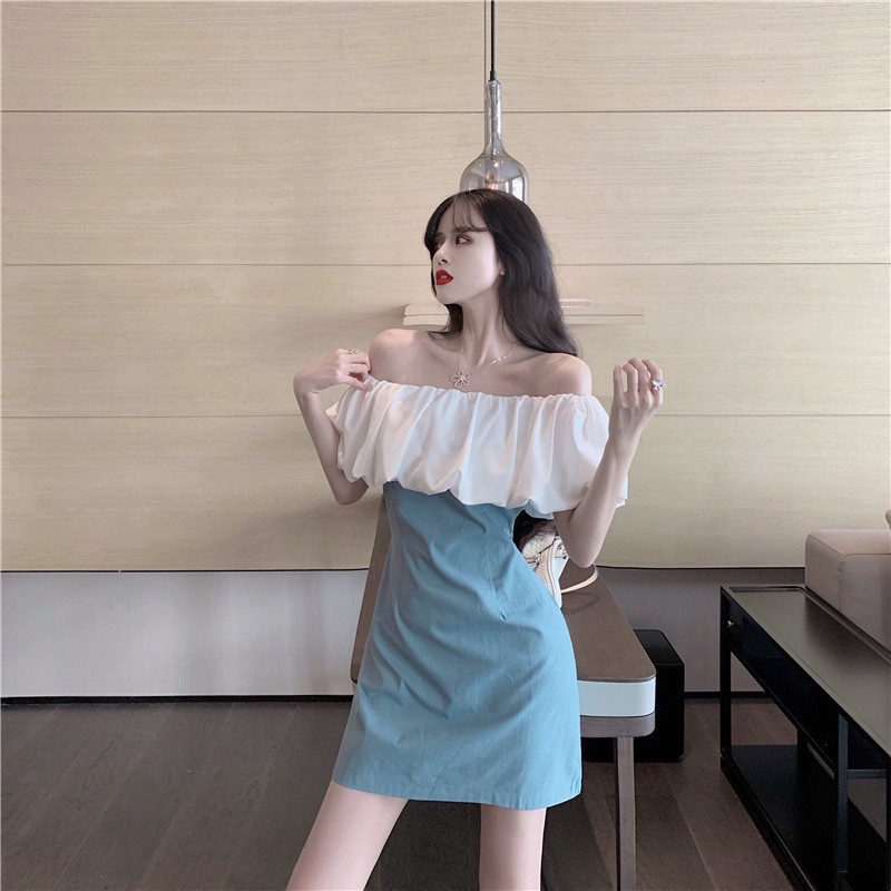 Đầm Dáng Chữ A Trễ Vai Thời Trang Mùa Hè Cho Nữ