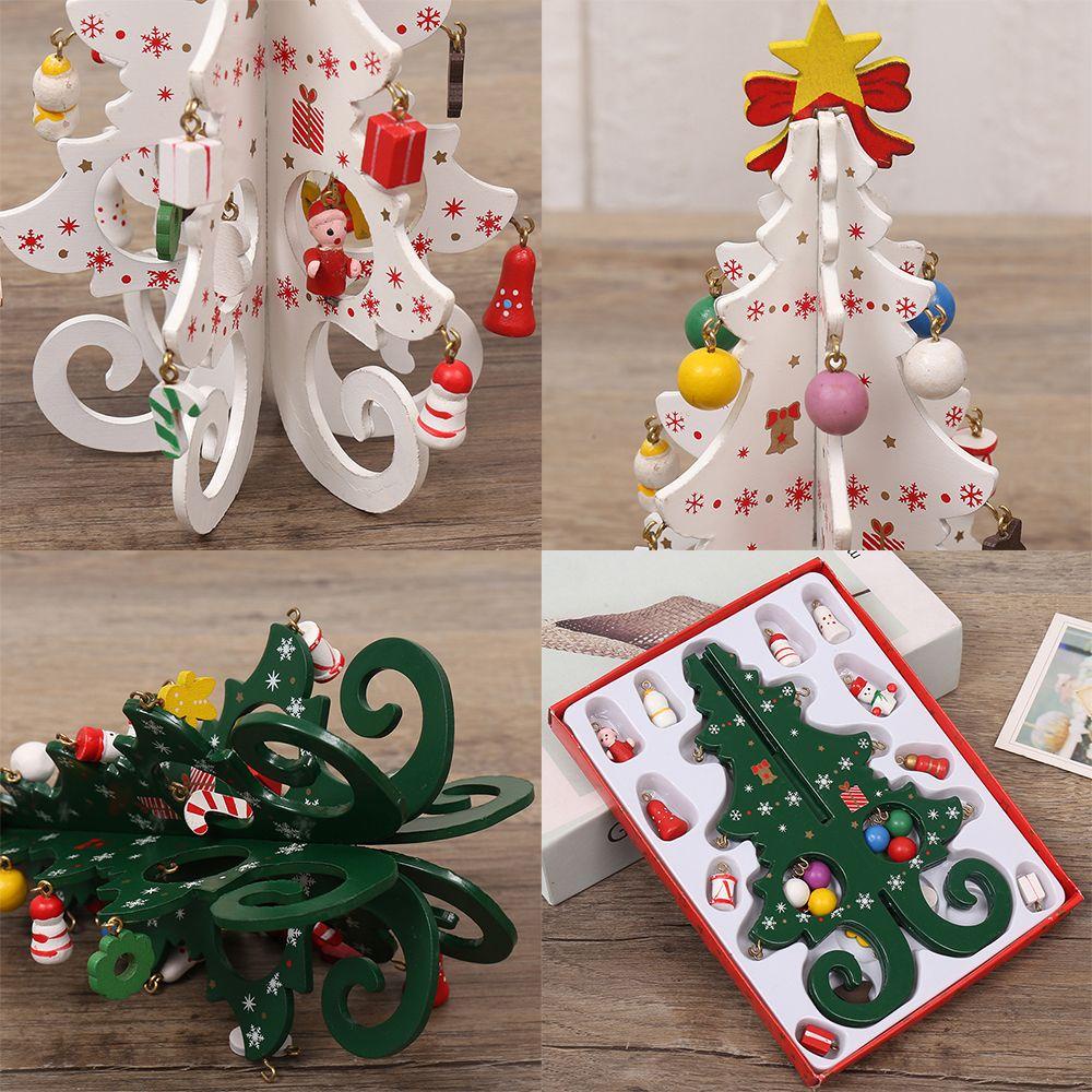 Phụ Kiện Treo Trang Trí Cây Thông Noel Bằng Gỗ Dễ Thương Xinh Xắn