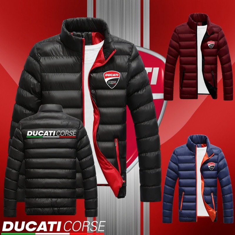 Áo Khoác Phao Siêu Nhẹ In Logo Ducati Corse Moto GP Racing Thời Trang Mùa Đông Cho Nam
