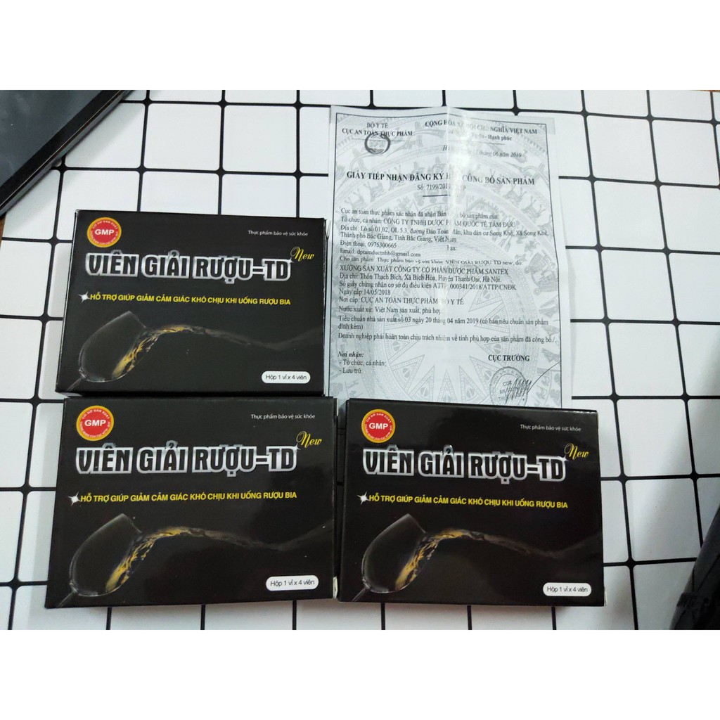 Viên giải rượu TD - hộp 4 viên | BigBuy360 - bigbuy360.vn