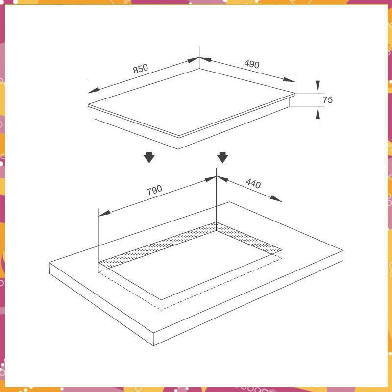 Bếp âm 2 gas Malloca AS 9402BG , mặt kính cường lực màu xanh rêu và đen ( Phân Phối Chính Hãng )