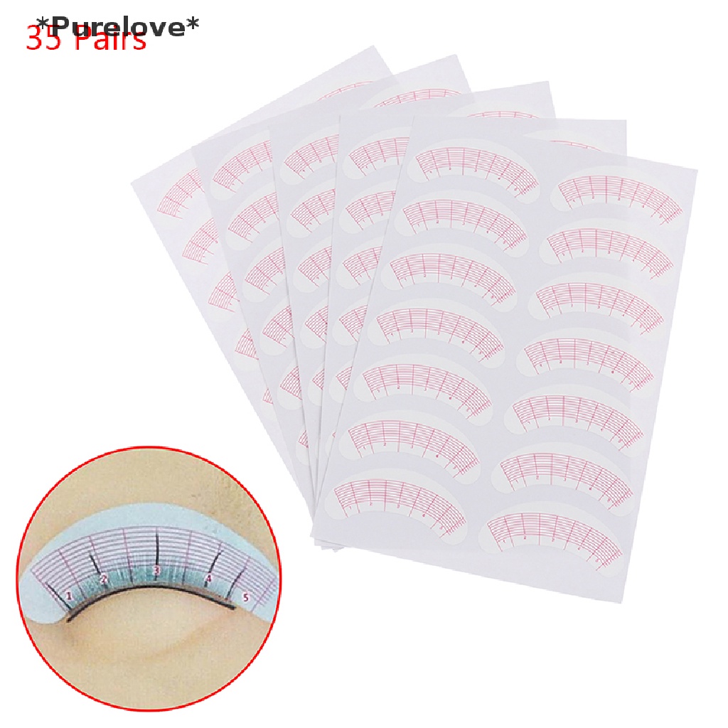 Set 35 Cặp Miếng Dán Hỗ Trợ Luyện Tập Trang Điểm Lông Mi Tiện Dụng