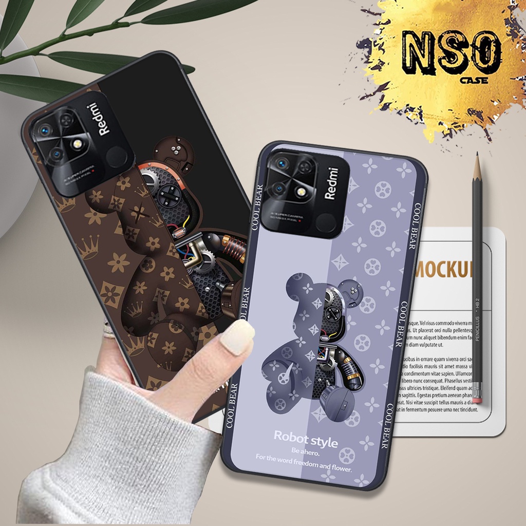 Ốp Xiaomi Redmi Poco C40 in hình gấu be@rbrick siêu chất độc lạ đẹp