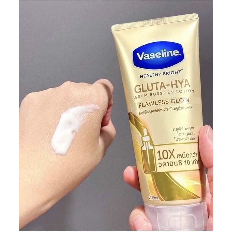 Sữa Dưỡng Thể Vaseline Healthy Bright Gluta-Hya &amp; Flawless Glow Serum Burst Lotion 10X Thái Lan