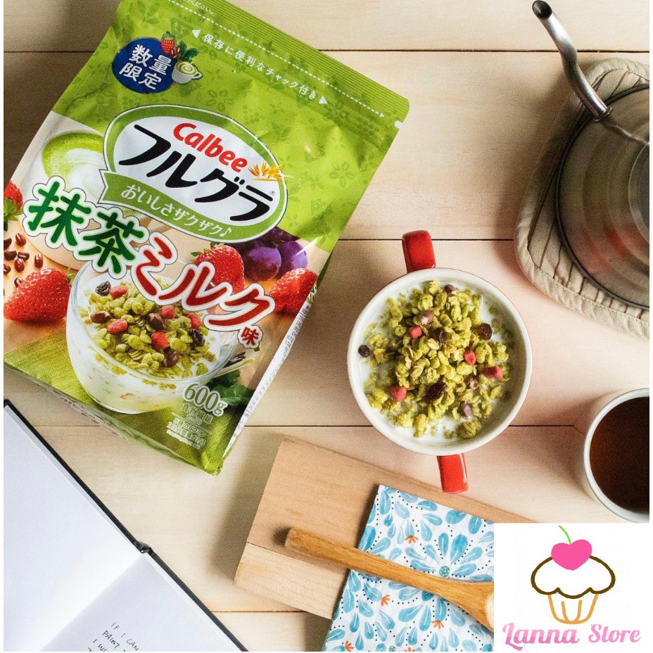 [BẢN LIMITED] Ngũ cốc trái cây Calbee vị Matcha gói 600g siêu ngon - Nhật Bản