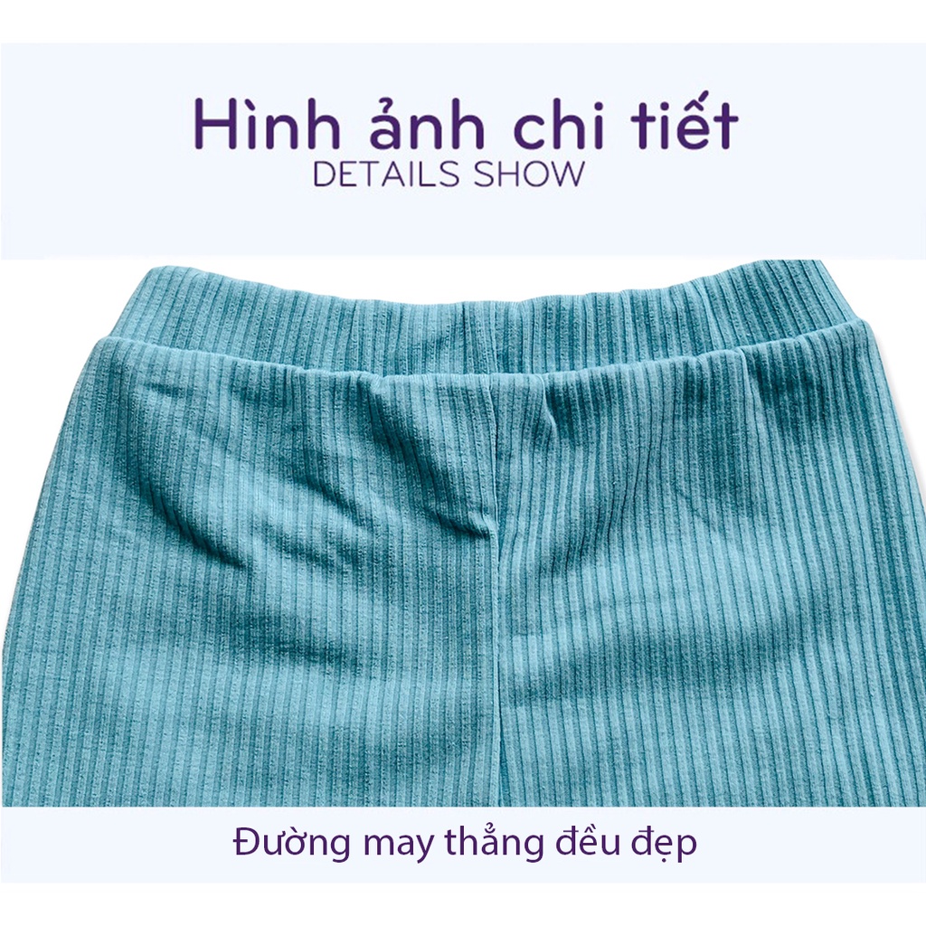 quần thun gân cho bé trai bé gái quần dài len tăm legging hàn 2 túi cho bé lili.kids QCD05