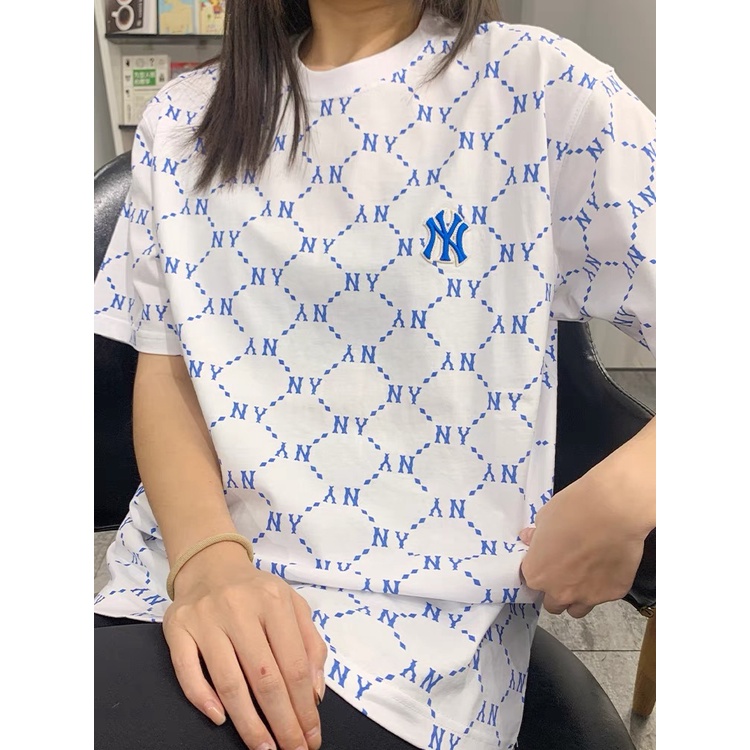 Mlb Áo Thun Tay Ngắn Chất Liệu Cotton In Họa Tiết Cho Nam Và Nữ