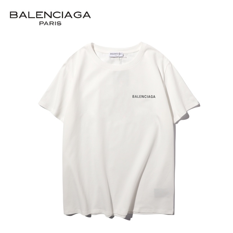 Áo Thun Cotton Tay Ngắn In Hình Cổ Điển BAL-en-C-iaga Thời Trang Mùa Hè Cho Nam Và Nữ Dễ Phối Đồ