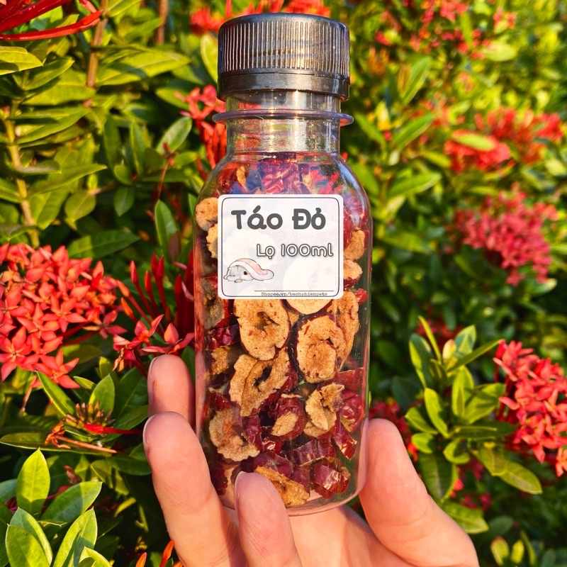 Táo Đỏ Sấy Dưỡng Lông cho Hamster, Thỏ, Bọ ú.