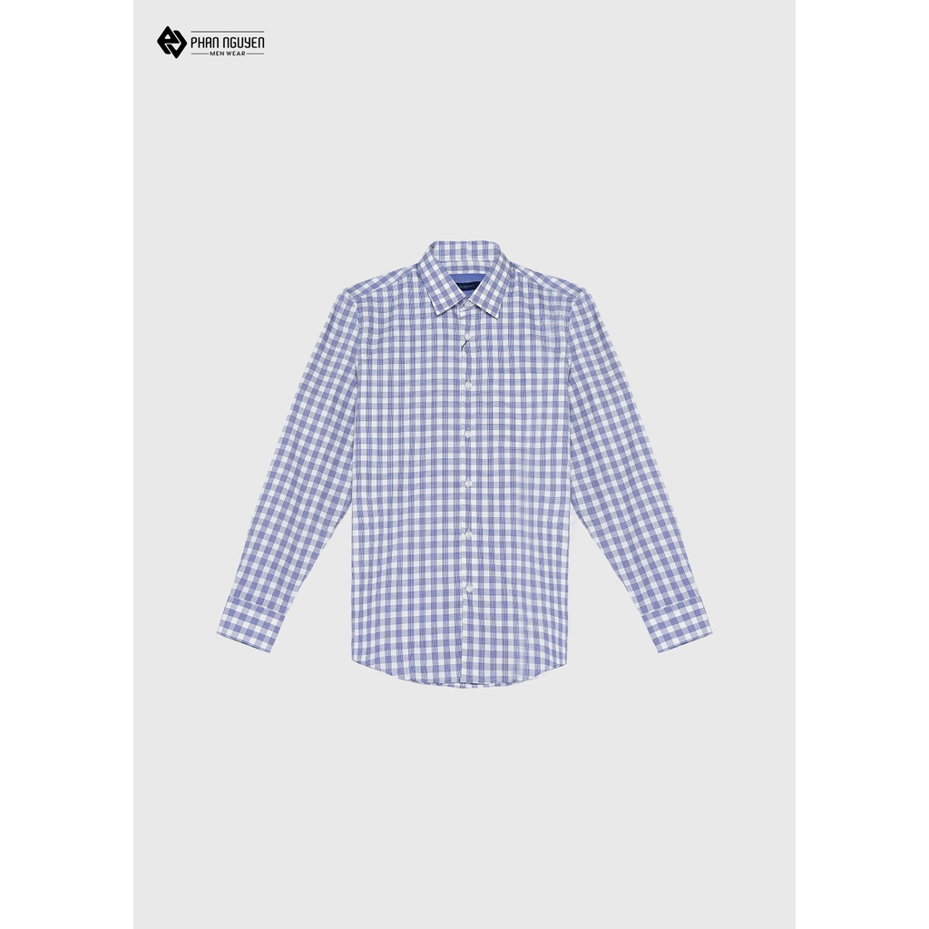 Áo Sơ Mi Nam Tay Dài PHAN NGUYỄN Dáng Slim Fit, Ôm Vừa Vặn Nhẹ Nhàng, Chất Vải Cotton Thấm Hút Tốt SMD.1165