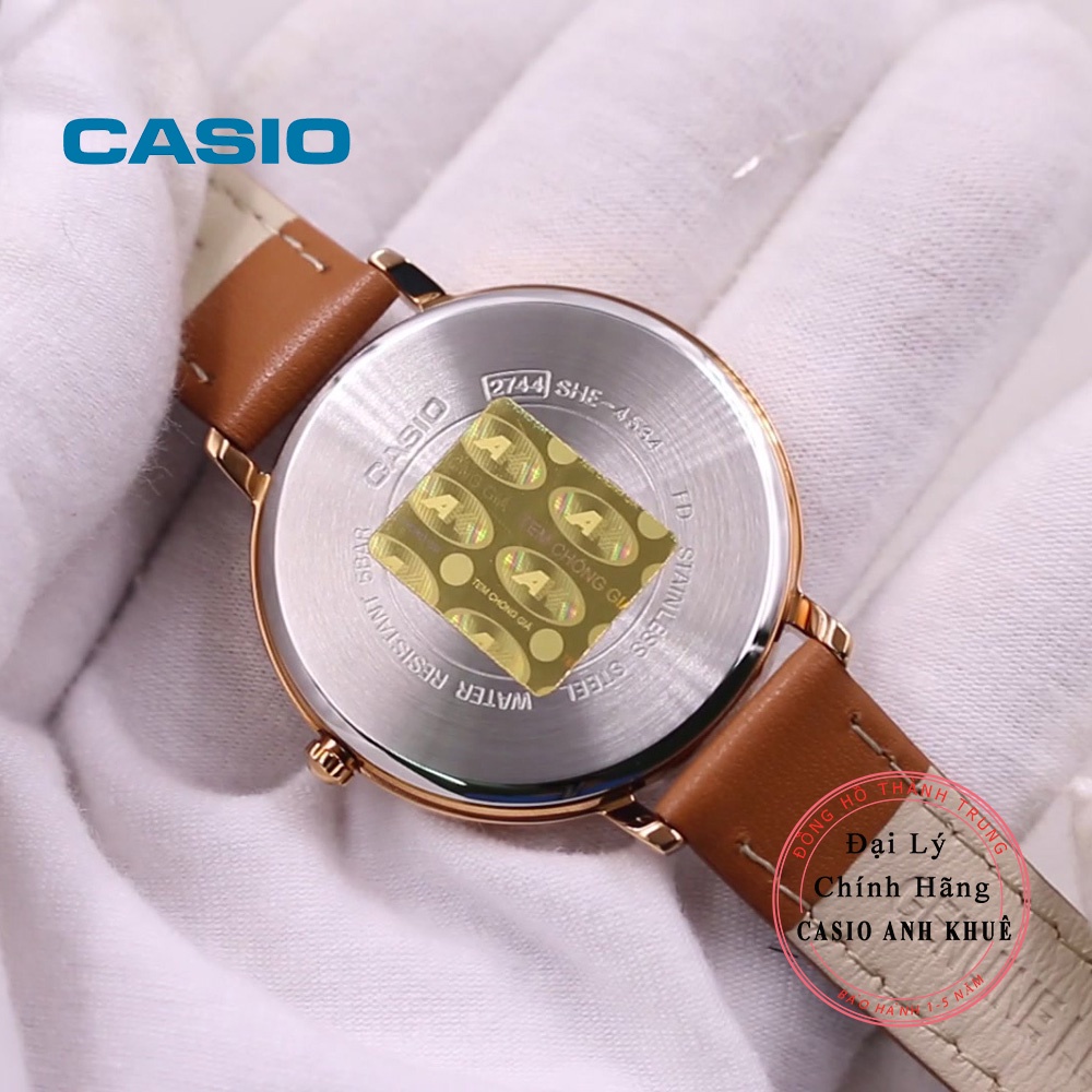 Đồng Hồ Casio Nữ Sheen SHE-4534PGL-7AUDF Kính Sapphire cao cấp