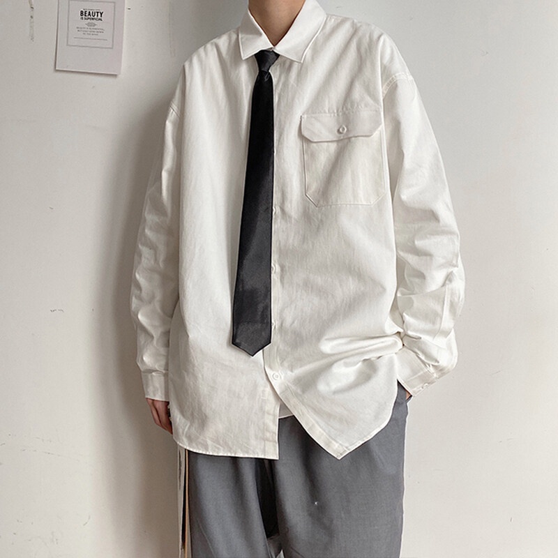 Áo sơ mi AOKANG cotton dáng rộng thoáng khí thấm hút mồ hôi trẻ trung thời trang dành cho nam