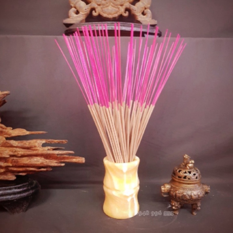 Hương Nhang Cao Cấp - Hương Bài Tàn Tuyết Thơm Tự Nhiên Tàn Trắng Đậu Tàn - Nhang Sạch Tinh Chính Hãng An Toàn Dài 38cm