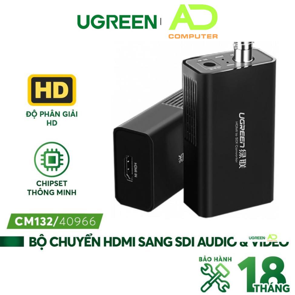 Bộ chuyển đổi HDMI sang SDI audio &amp; video UGREEN CM132 40966 - Hàng phân phối chính hãng - Bảo hành 18 tháng