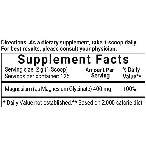 Magnesium Glycinate Bột 250g - Dạng Hấp Thu Tốt của Magnesium Mg - Micro Ingredients