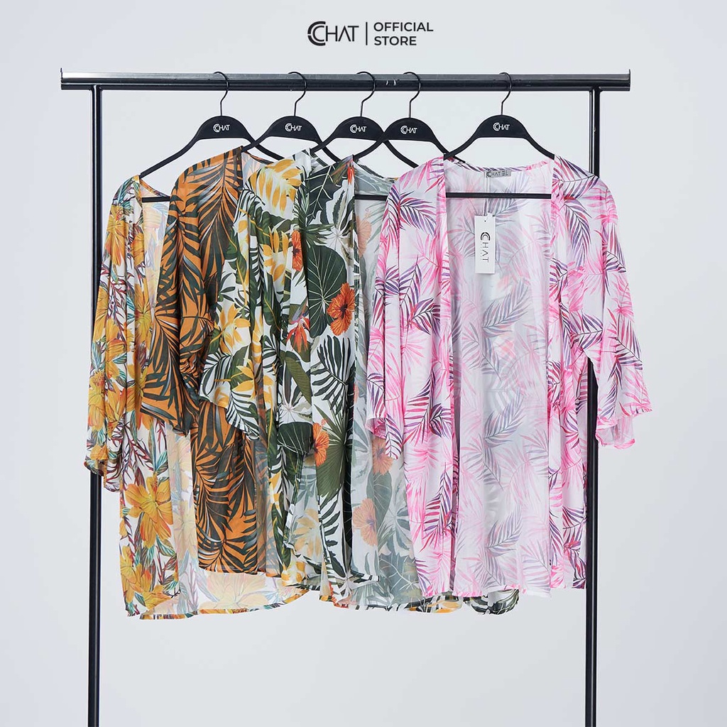 Áo Khoác Nữ 𝐂𝐂𝐇𝐀𝐓 Kimono Chất Voan Mềm Mại Phong Cách Trẻ Trung Năng Động 92ADV4001ST