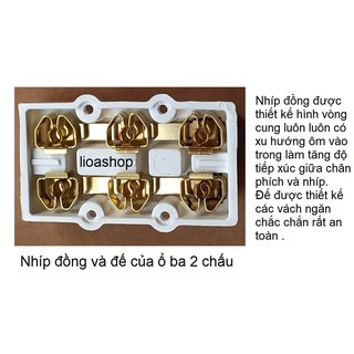 Ổ BA 2 CHẤU CHỨ NHẬT LiOA.