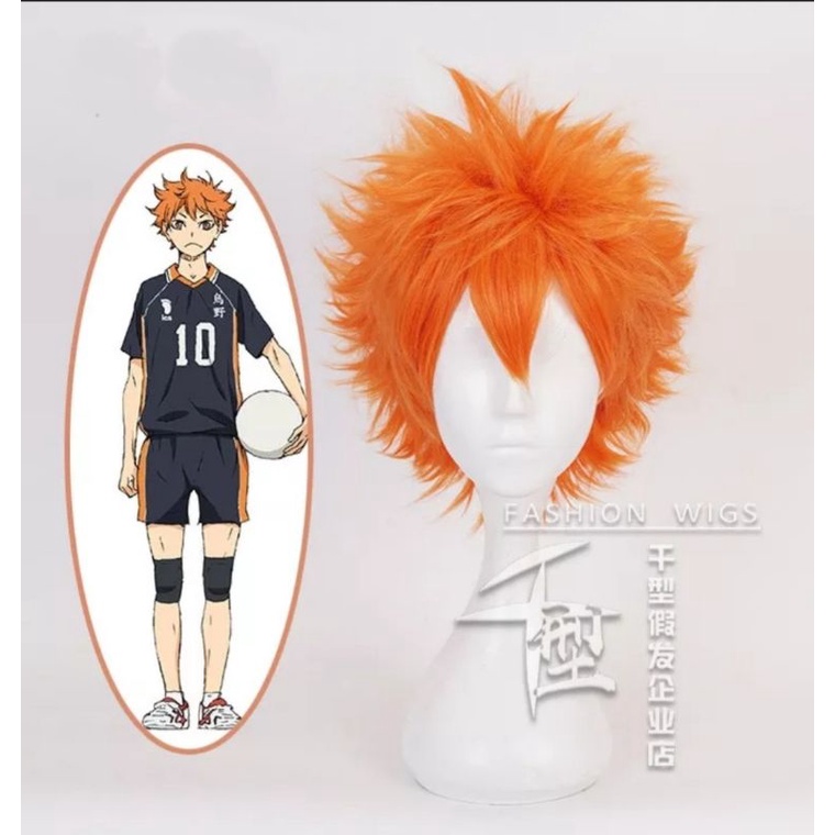 Wig/tóc giả cosplay Hinata Shouyou - Haikyuu!! Màu cam