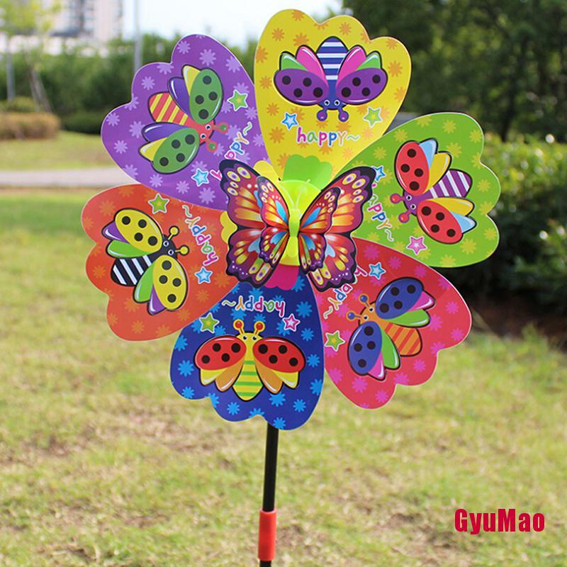 Chong Chóng Hình Bông Hoa/ Bươm Bướm Nhiều Màu Sắc Dùng Trang Trí Sân Vườn Cho Bé