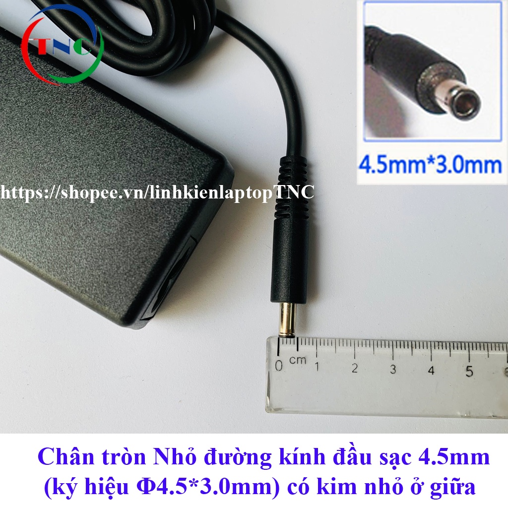 Sạc Laptop Dell chân tròn nhỏ 90w dành cho máy có VGA - Card rời 5568 5559 5565 5566 5567 5578 3559 3558 3567 XPS 13