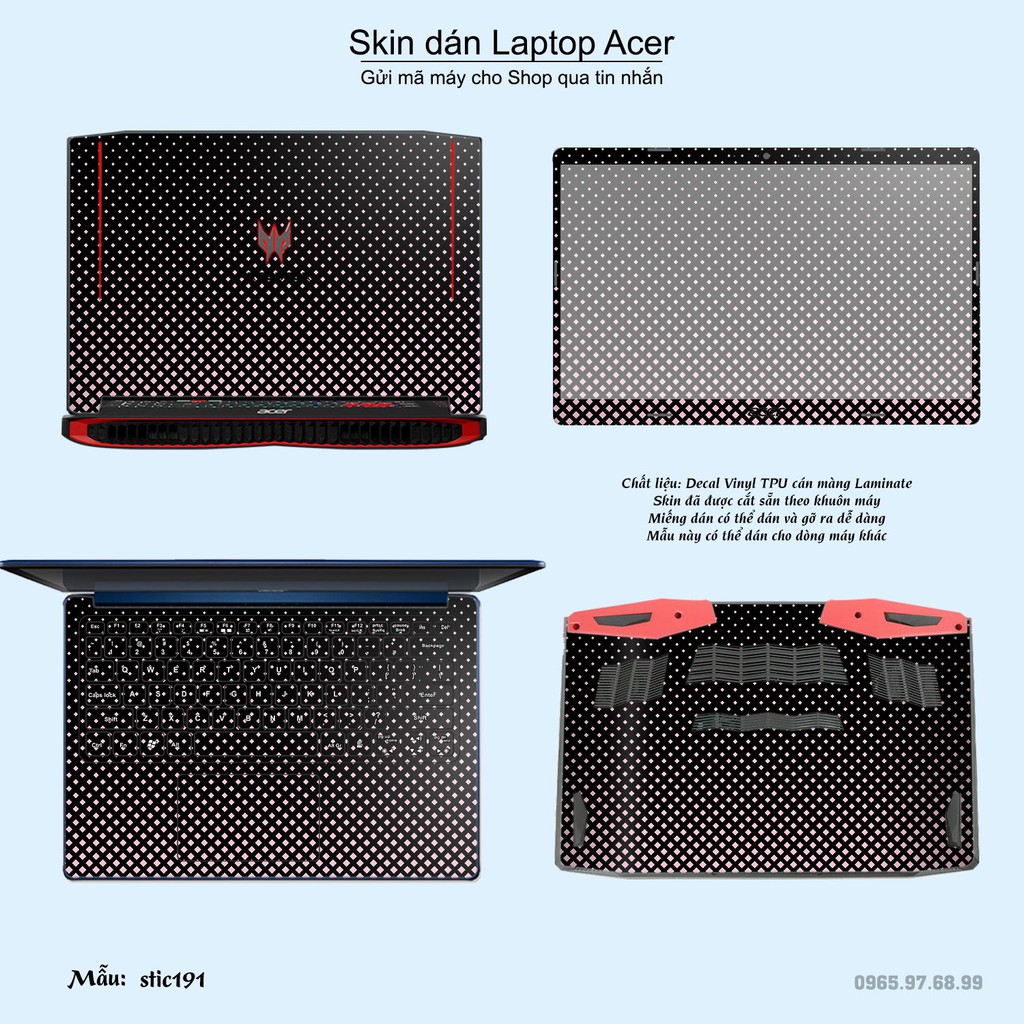 Skin dán Laptop Acer in hình Hoa văn sticker _nhiều mẫu 32 (inbox mã máy cho Shop)