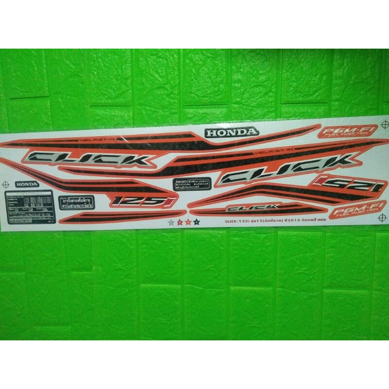 Bộ tem Click Thái 2016 125 màu đỏ