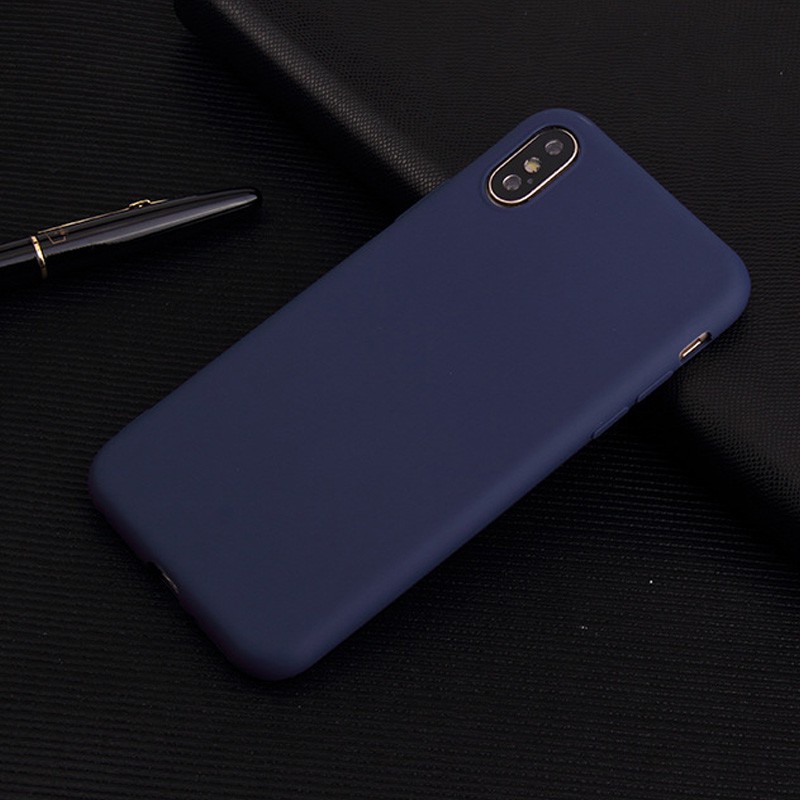 Ốp Điện Thoại Cao Su Mềm Nhám Màu Kẹo Cho iPhone X XS Max 6S 8 Plus 7 SE | BigBuy360 - bigbuy360.vn