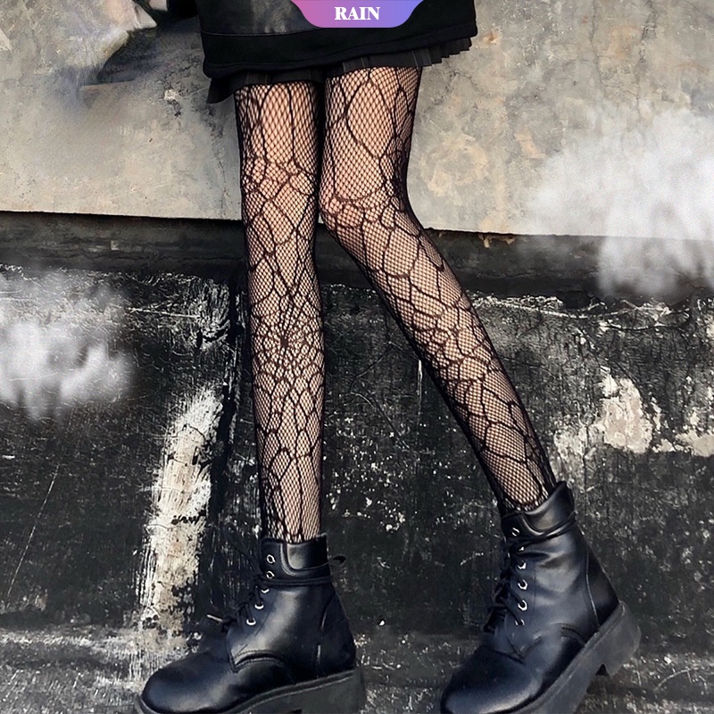 Quần Tất Màu Đen Eo Cao Thoáng Khí Gợi Cảm Phong Cách Lolita Cho Nữ