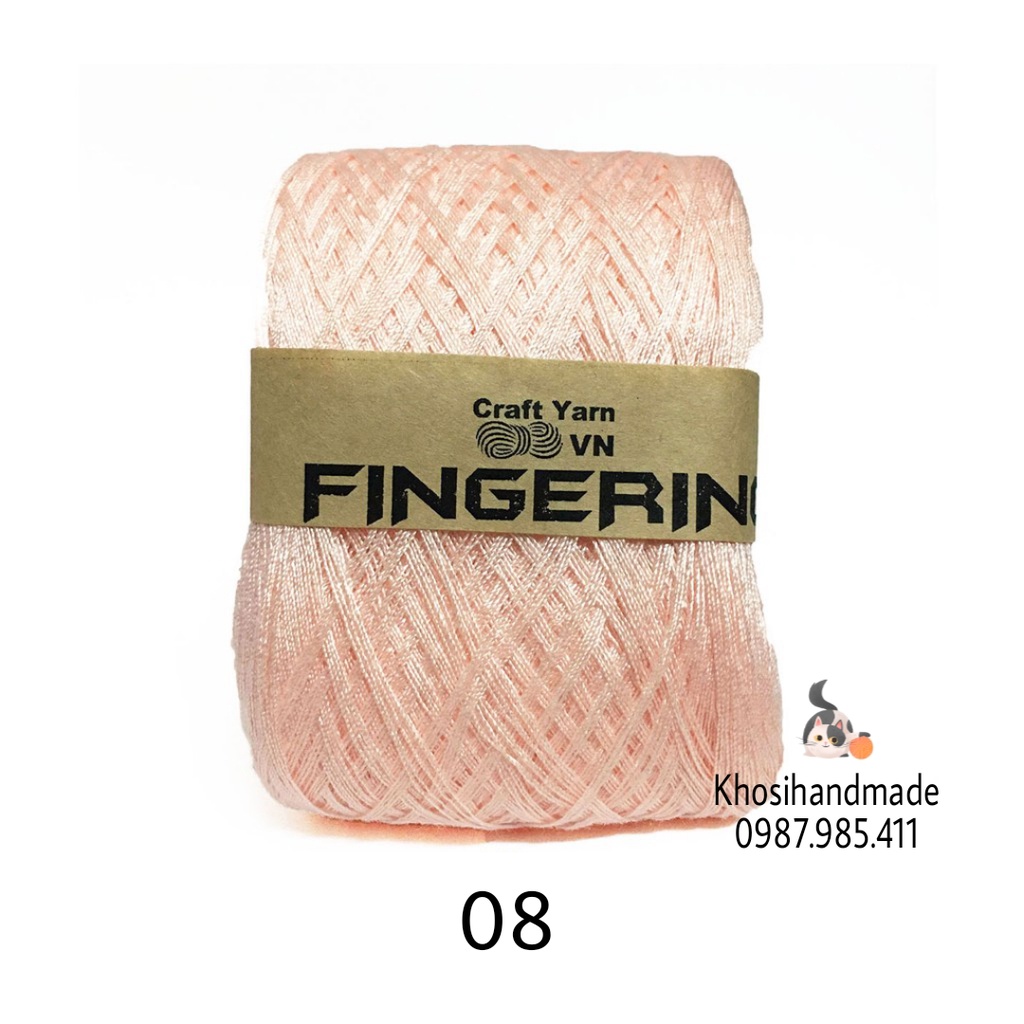 Sợi Cotton Bóng Fingering 100gram ( Đủ bảng màu từ 01 đến 95)