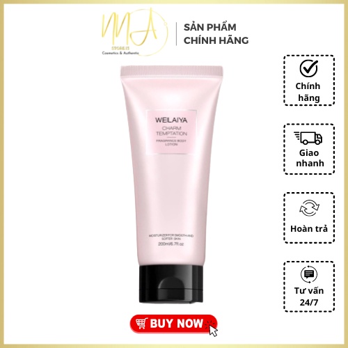 Dưỡng thể nước hoa trắng da Weilaiya Fragrance Body Lotion, 3 tầng hương hoa hồng, cấp ẩm, chống lão hóa 200ml