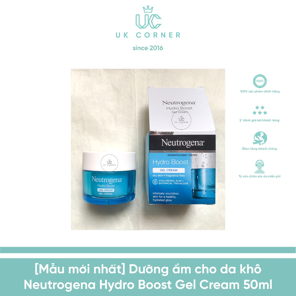 [Mẫu mới] Dưỡng ẩm cho da khô Neutrogena Hydro Boost Gel Cream