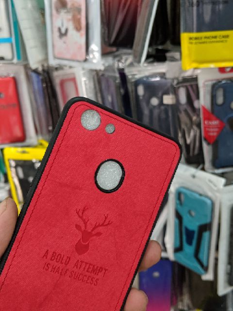 Ốp lưng Oppo F5 / F5 / Oppo Reno 2F Youth chống sốc vân vải đầu hươu cao cấp