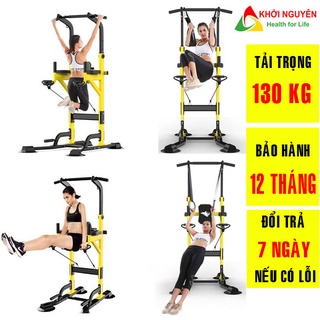 Bộ Xà Đơn Xà Kép Đa Năng EX30 Màu Vàng | Khung Tập Xà Có Chống Đẩy Và Dây Kéo Đàn Hồi