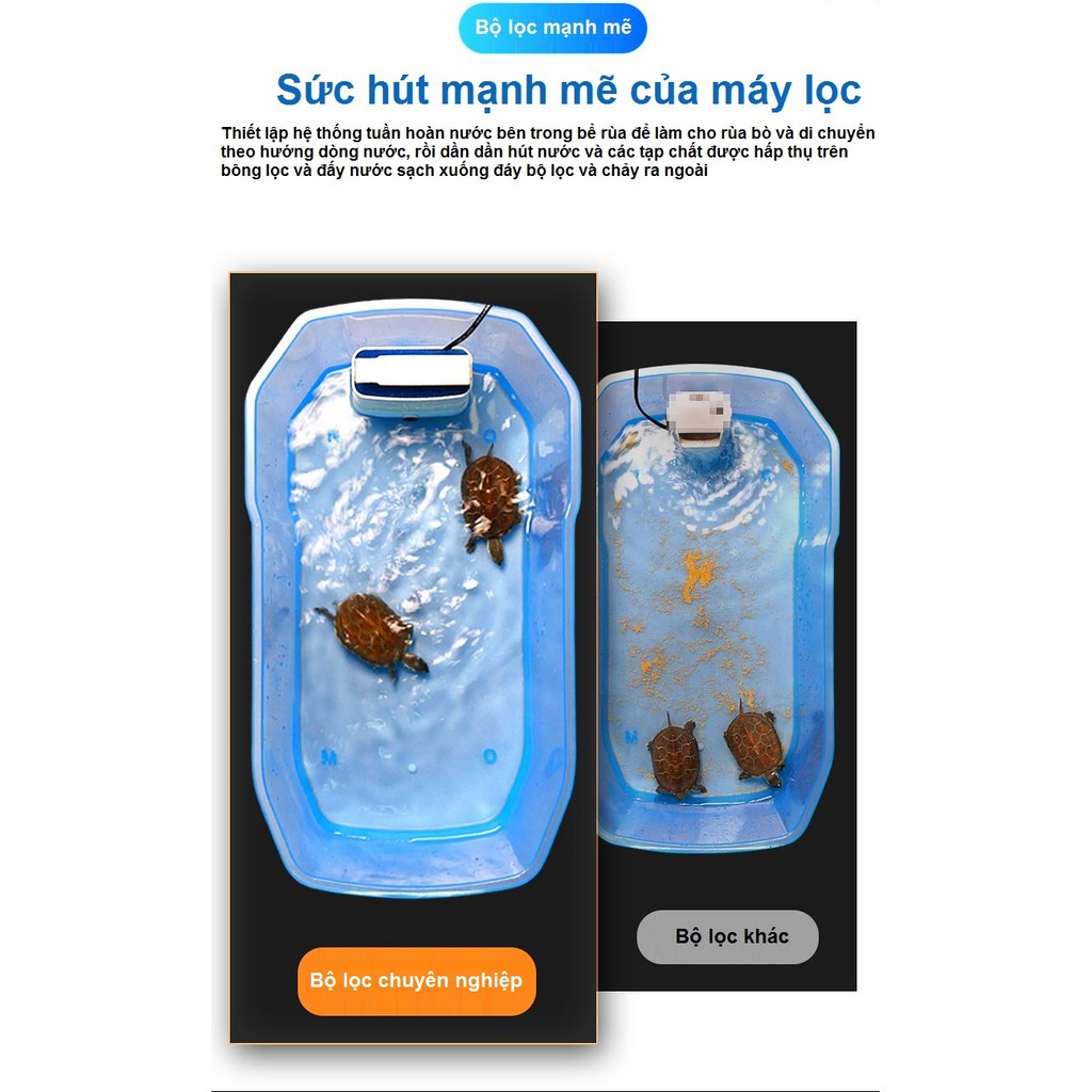 [hot sale]Thiết bị lọc bể rùa mạnh mẽ