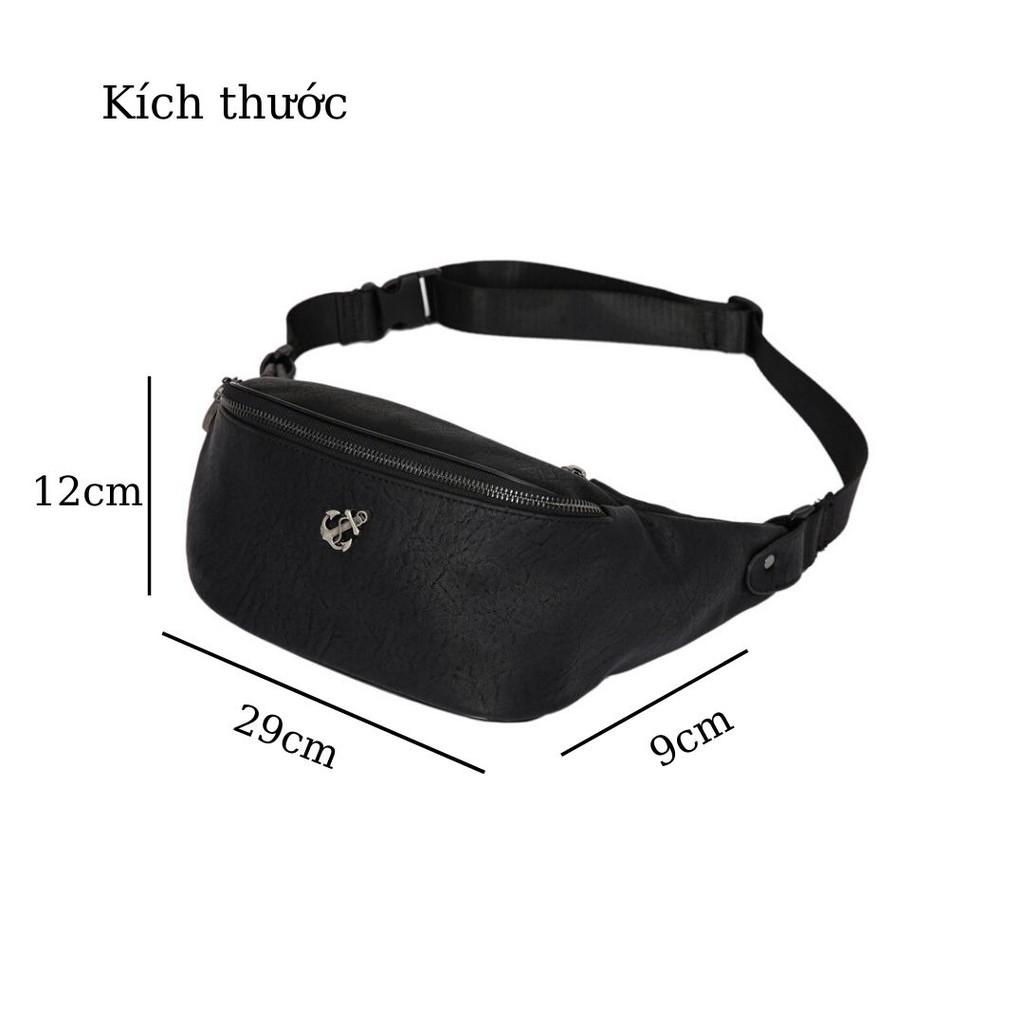 Túi Bao Tử Đeo Ngực Nam Màu Đen Da PU Mềm Mại Phong Cách Hàn Quốc Chất Lượng Cao Cấp Chính Hãng Bền Đẹp Chống Thấm Nước | BigBuy360 - bigbuy360.vn