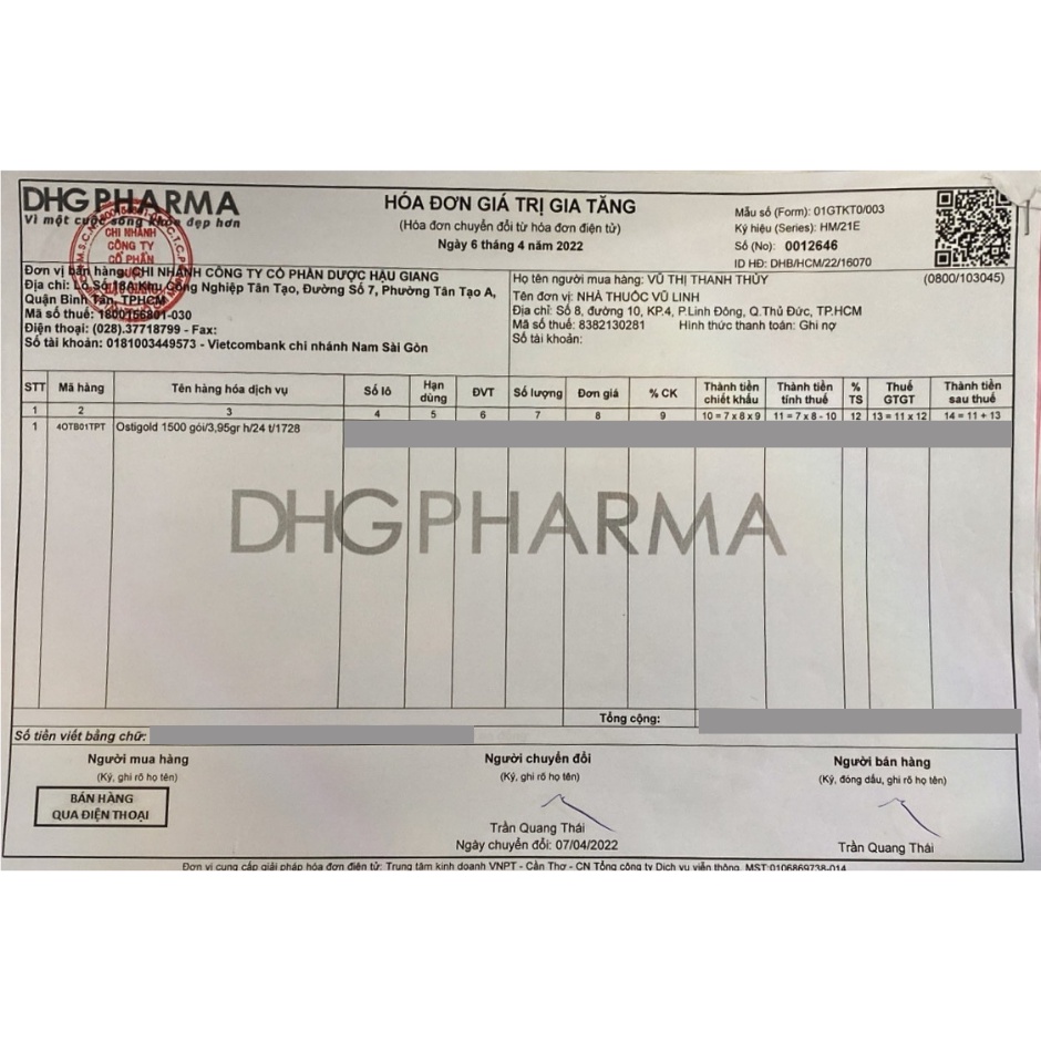 ( CHÍNH HÃNG) Ostigold 1500mg_ Giảm thoái hóa khớp gối nhẹ và trung bình( hộp 24 gói)