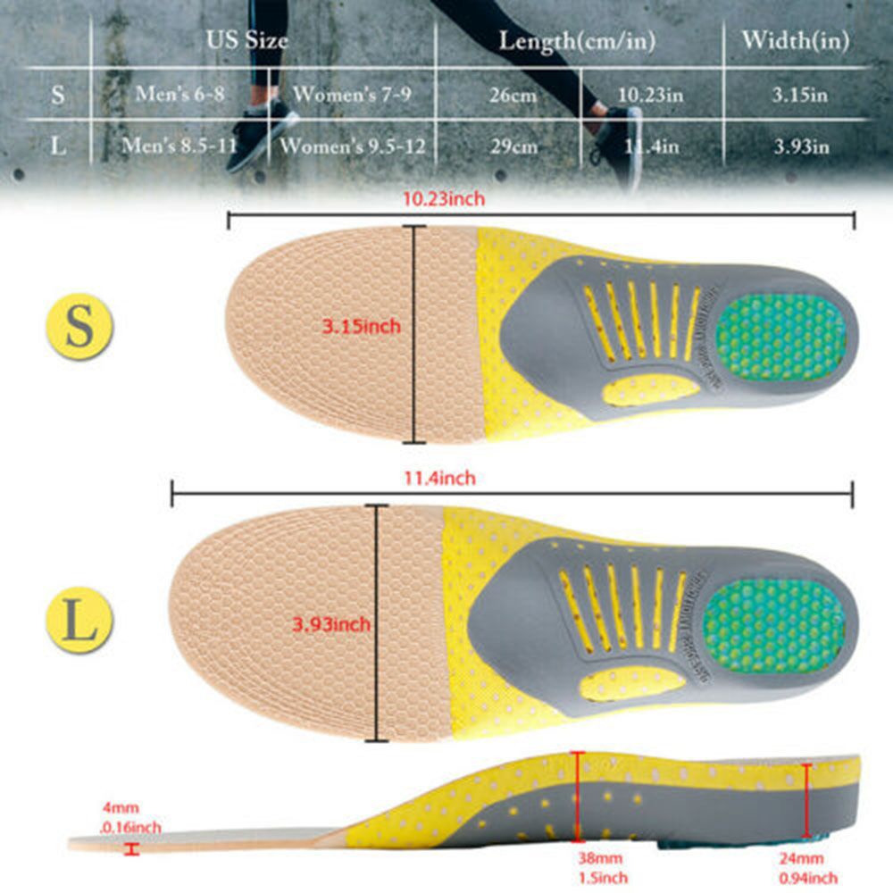 [Hàng mới về] Cặp miếng đệm lót giày chỉnh hình bàn chân bẹt thoáng khí tiện lợi