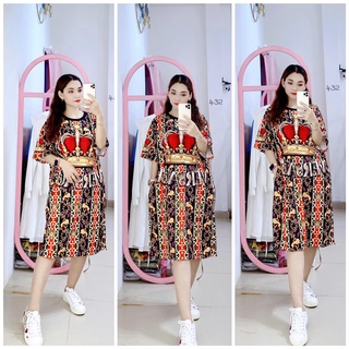 Đầm suông 3d big size, hàng shop bao đẹp - d432