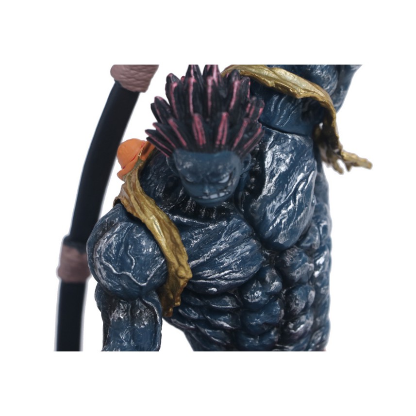 Mô Hình Luffy Gear 4 xanh Blue Nightmare One Piece cao 18 cm có base dung nham đất đá fullbox