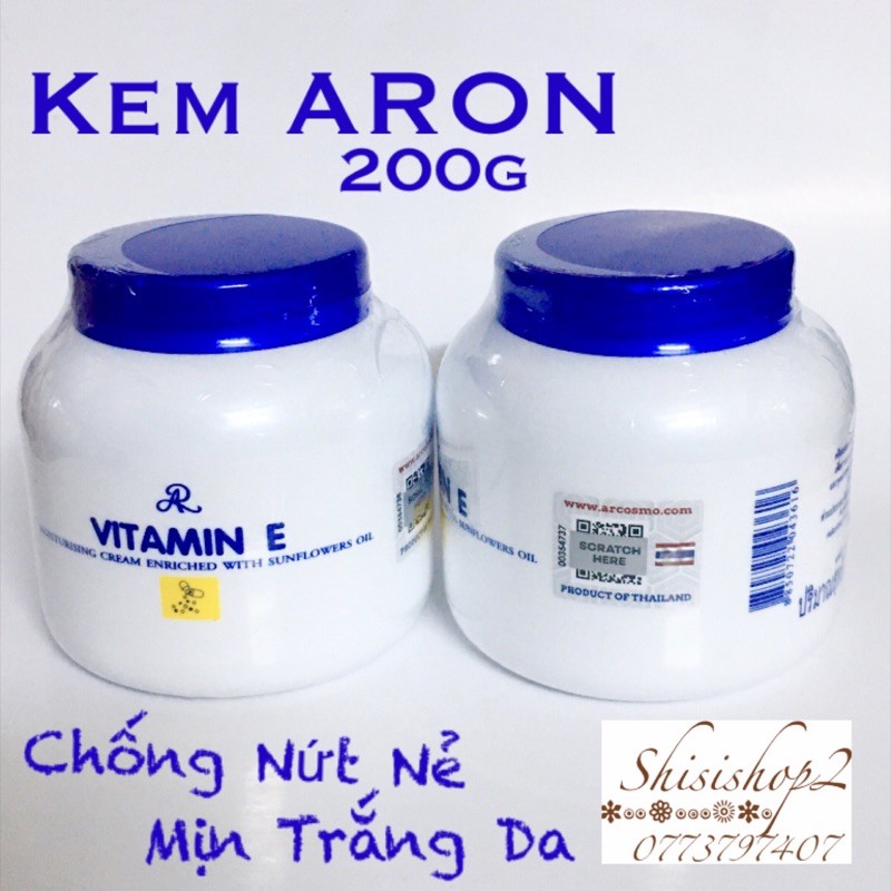 💐 Kem ARON Vitamin E Thái Lan Dưỡng Ẩm ,Chống Nứt Nẻ, Mềm Trắng Da