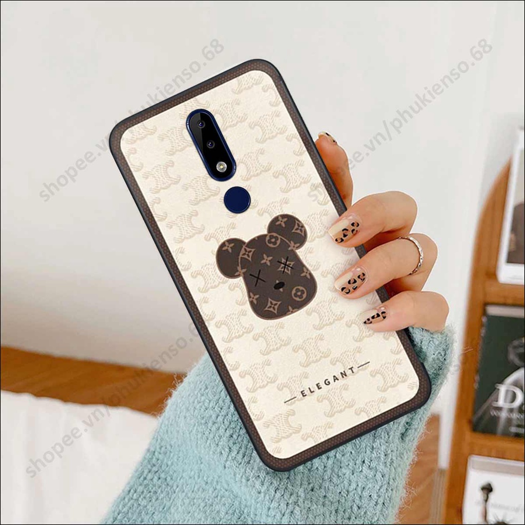 Ốp lưng điện thoại Nokia X5 / X6 elegant, gấu be@rbrick cao cấp, vỏ ốp rẻ đẹp