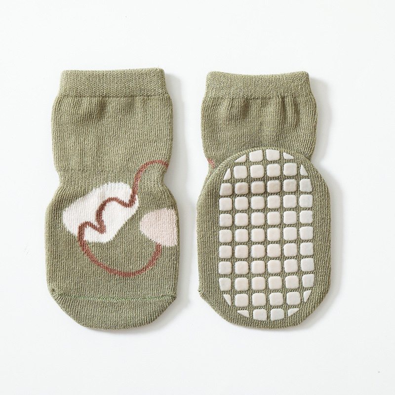 Vớ Cotton Giữ Ấm Bắp Chân Chống Trượt Hình Gà Hoạt Hình Dễ Thương Cho Bé